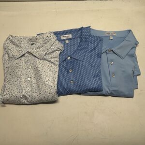 Peter Millar Summer Comfort Golf Pattern Shirt Lot - Men’s XXL - 3 Shirts